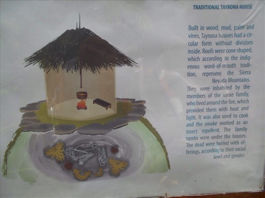 The traditional Tayrona house that was built on the stone rings.