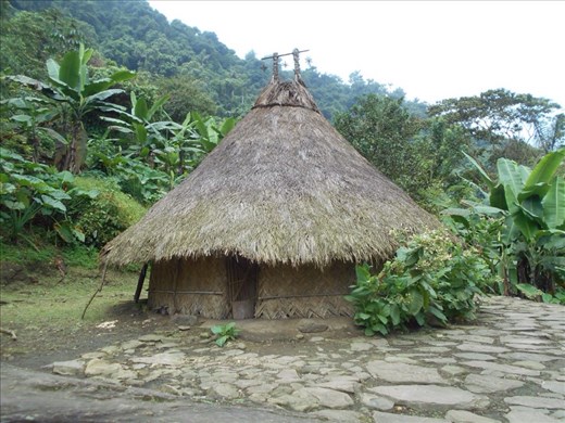 Tayrona hut. Back to basics that's for sure. Big fireplace in the middle of it.