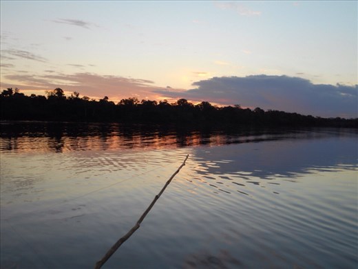 Sunset on our fishing trip.