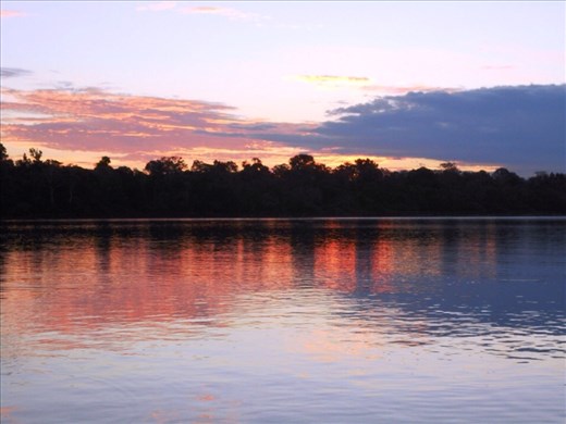 Sunset over the river.