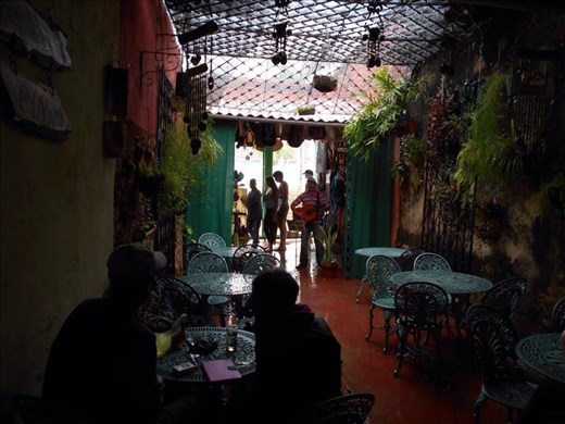 Being entertained with some Cuban rhythmic, blues, soul, tunes. 