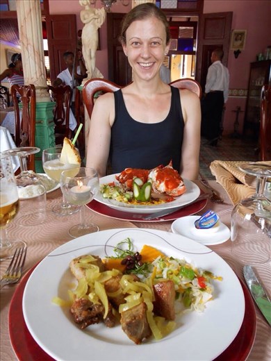 Juanita tried lobster in Trinidad, coastal town. Didn't think it was any good though, too tough, but was cheaper than Perth. 