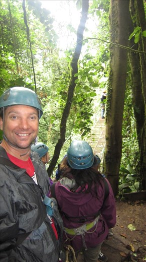 Jorje getting excited about the Tarzan swing. 