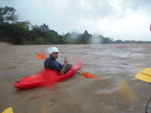 Our kayak-rescuer if we go overboard.