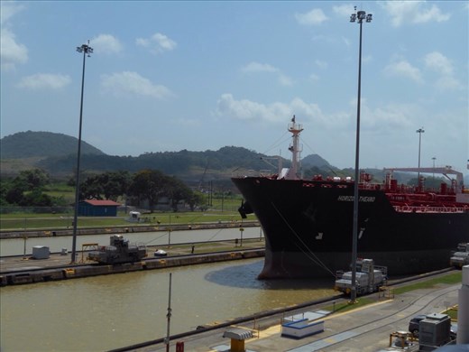 Lucky enough to see a second ship pass through the morning we were there. Petrol/gas tanker.