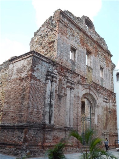 Casco Viejo (Panama old town). The ruins of the church and convent of Santo Domingo.