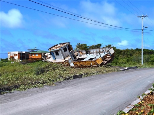 Silly place to park a boat really