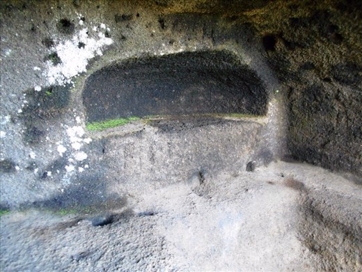 Living quarters carved out of the rock by the first settlers