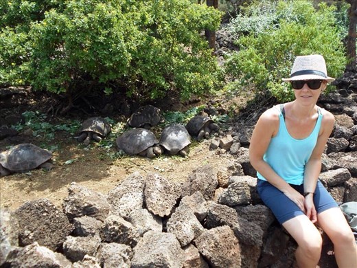 Juanita and our new friends at the Charles Darwin Centre