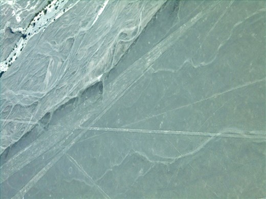 'Trapezoids'. No One is sure if the trapezoids and triangles are somehow connected but they all point the same way