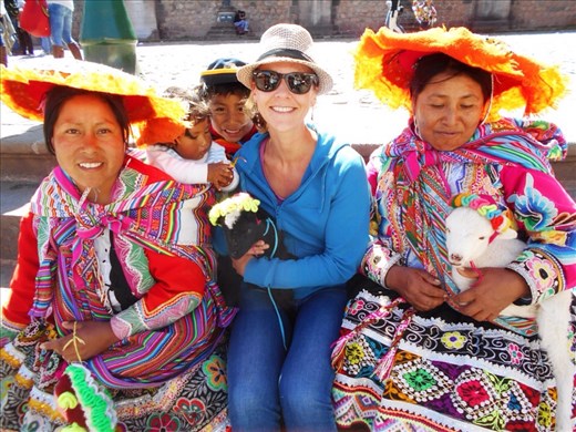 Photo time with the baby llamas.