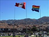 Peruvian and Cusco flags.: by jorjejuanita, Views[314]