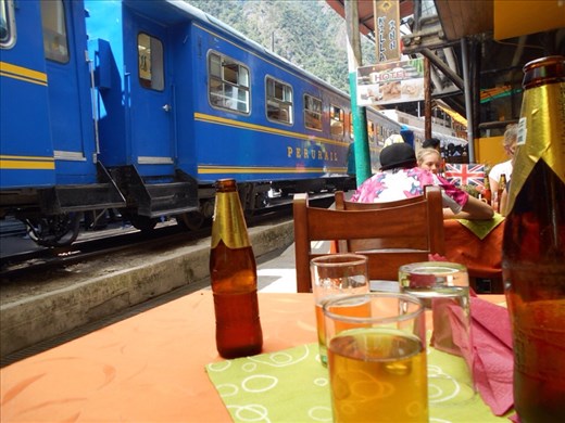 Well deserved beverages in Machu Picchu town