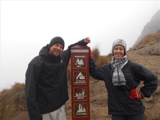 Abra Warmiwanusca. Dead womans Pass. The highest point of the Inka Trail.
