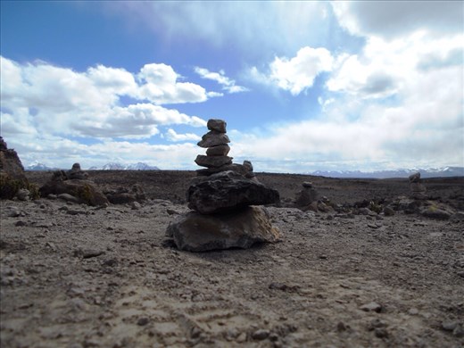 Cairns. Careful not to knock them over.
