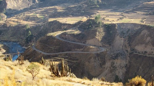 Windy roads between the mountains and valleys.