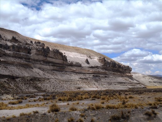 The plains and mountains on the drive to Colca Canyon.