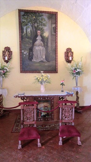 The altar now in what used to be the living room of nun Ana.