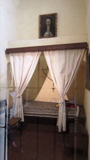 The very small and simple bedroom of nun Ana.