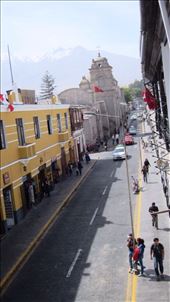 Streetscape from the balcony. Clear blue sky and cool mountain air.: by jorjejuanita, Views[339]