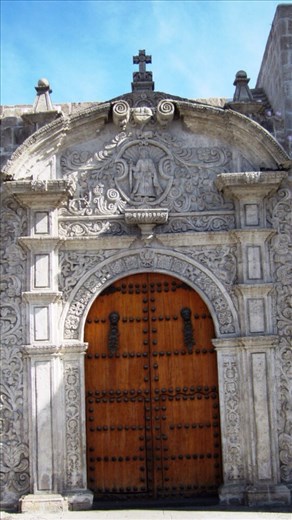 Colonial church in Yanque. Town we stayed in near the Colca Canyon.