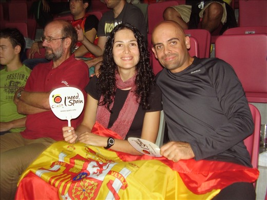 Viendo a España contra Italia en el eurobasket