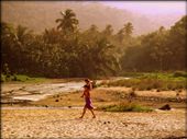 While walking along the beach I noticed this mother and her daughter walking towards me.  I couldn't help but snap a shot.  They looked so happy and carefree.  Tayrona National Park, Colombia: by josephle, Views[336]