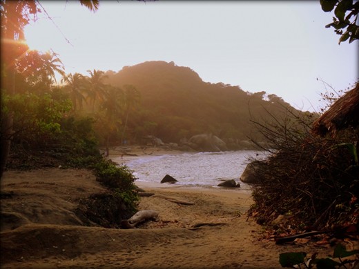 A hidden beach I stumbled upon while hiking through Tayrona National Park on Colombia's Caribbean Coast.