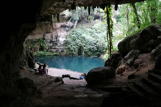 Zaci cenote in the middle of Valladolid