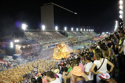 The view from our seats at the Carnival parade