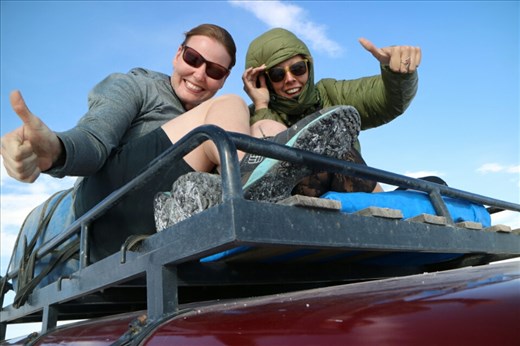 Jeep ride over the salt flats