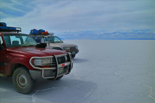 Heading back towards town after two days on the salt flats
