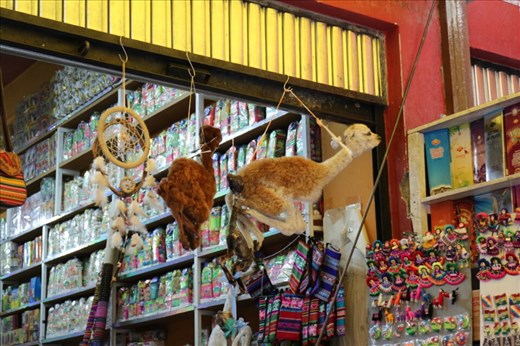 Dead llamas being sold in the markets