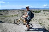 Cycling in the Tatacoa Desert, this is the only bike they had left...: by joshandkaren, Views[205]