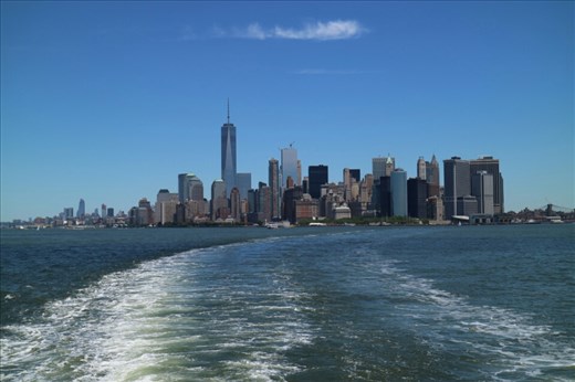 The view of New York from the Staten Island ferry