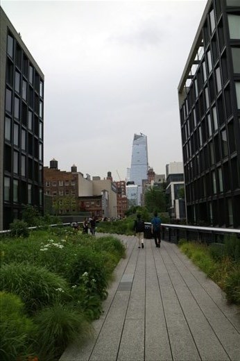 The High Line Park. An old railway line converted to a beautiful park