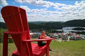 A random giant red chair on top of Tremblant Resort: by joshandkaren, Views[223]