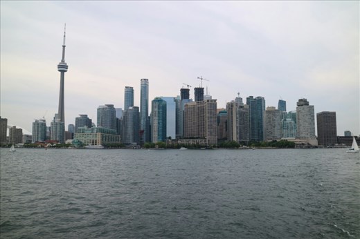 View of Toronto from the ferry to Centre Island