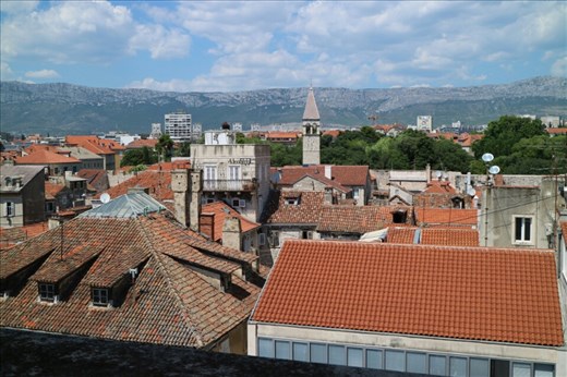 View of Split from the top of St Duje's Cathedral bell tower