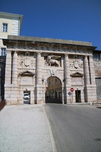 The gate to the old city in Zadar
