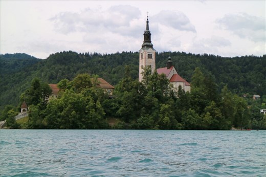 The island in the middle of Lake Bled