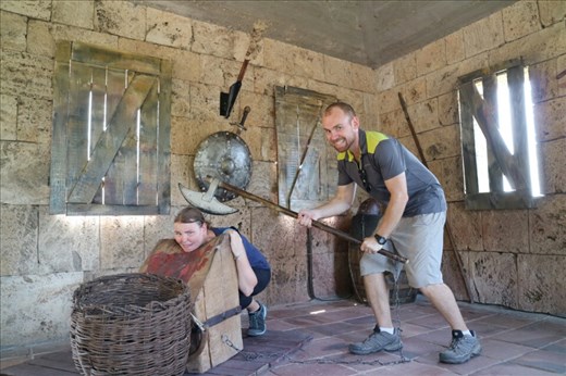 Inside one of the towers in the Fortress