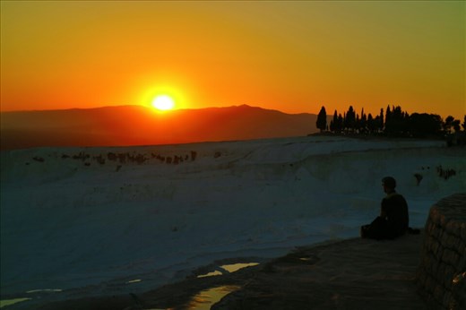 Sunset over Pammukale
