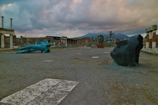 Remains of the forum in Pompeii