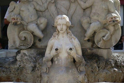 Interesting fountain in the square