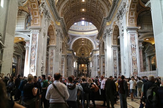 Inside St Peter's Basilica