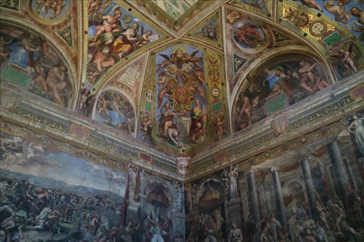 The Raphael room inside the Vatican Museum