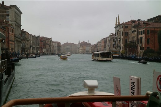Water taxi through Venice