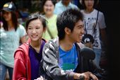 Two Chiang Mai teenagers have a moment of laughter on their way through the busy streets.: by joshbfilm, Views[287]