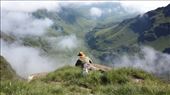 took a quick snap of my brother on our way up grey's pass, Drakensberg. clouds: by joshponzie, Views[323]